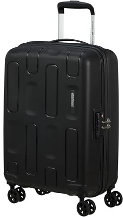 American Tourister Ellipso - Handgepäck Koffer 55 x 40 x 20 cm - Hartschalen Kabinentrolley für die meisten Airlines inkl. Ryanair und EasyJet - 4 Rollen, TSA-Schloss, Leicht - 32 L - Schwarz