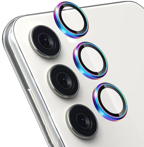 Bzzerumy Protezione fotocamera per Samsung Galaxy A55 5G, compatibile con pellicole protettive, vetro temperato con anello in metallo, accessori anti-graffio, adatto per fotocamera A55, design
