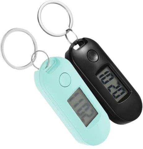 WRITWAA 2st Schlüsselanhänger Für Elektronische Uhren Taschenuhren Mit Schlüsselanhänger Digitale Taschenuhr Praktische Schlüsselanhängeruhren Kleine Elektronische Uhren Digitaluhr Plastik