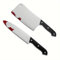 Boolavard 2 Stück Halloween Requisitenmesser, blutiges Plastik Falschmesser, Klassische Halloween Horror Streich Requisiten für gruselige Halloween Partys, Cosplay (Silber)