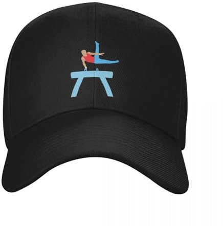 DTDSWNCD Klassische Herren Gymnastik Turner auf Pauschenpferd Baseball Kappe Sonnenhut Trucker Hut für Frauen Männer Cool