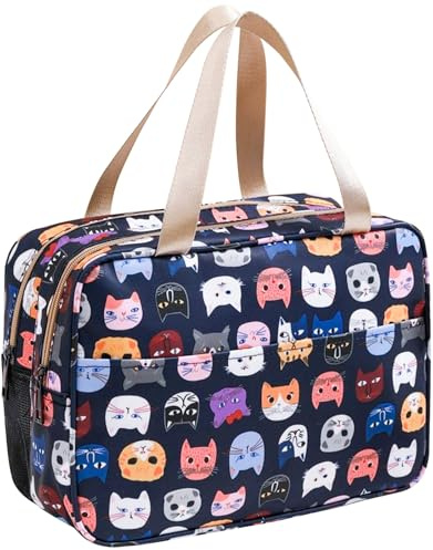 wordmouk Kulturbeutel Tragbare Kosmetiktaschen für Handtasche Damen Kulturtaschen Waschtasche Kosmetiktasche Groß Waschbeutel Fitness Waschbeutel Wasserdicht Reise Make-up Organizer