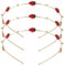 GORGECRAFT 3 Stück Erdbeer Stirnbänder Perlen Kopfbedeckung Sommer Frucht Legierung Haarschlaufen Haarband Kopfbedeckung Goldenes Haar Accessoire Für Hochzeit Braut Abschlussball Party Dating Frauen
