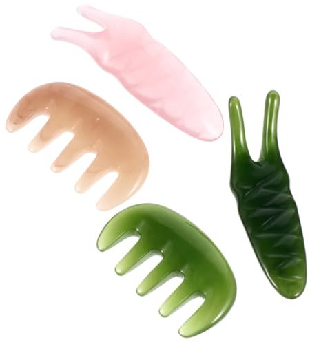 DEARMAMY 1 Set Di Pettini Per Massaggio Pettine A Y Per Cuoio Capelluto Spazzola Per Massaggio Del Cuoio Capelluto A Forma Di Viso Massaggiatore Per La Testa Raschiatore Per Il Viso