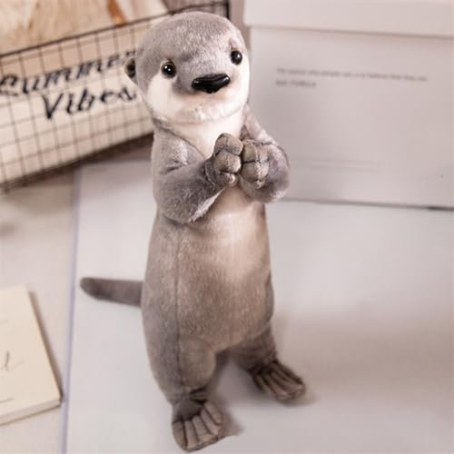Uixxducc 35 cm Kuscheltier Otter Süßes Plüschtier Stofftier Glückssymbol niedliches Plüschtier zum Kuscheln und Spielen Plüschspielzeug für Kinder & Erwachsene tolle Geschenkidee (Otter)