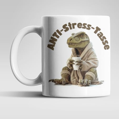 Anti Stress Dino T-Rex Kaffeetasse Teetasse Tasse Geschenkidee 325 ml
