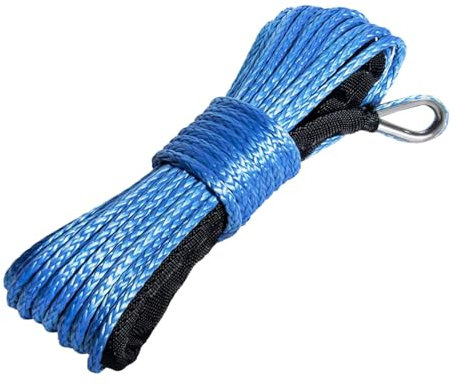 Câble de câble synthétique pour treuil - pour treuil de remorque - câble de remorquage pour voiture, bateaux, camions, capacité de 7700 livres