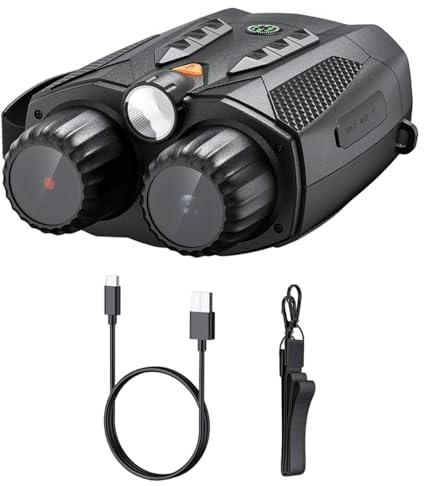 Jumelles numériques avec appareil photo de 7,6 cm, enregistrement de photos, télescope, enregistreurs vidéo pour observation des oiseaux, voyages avec