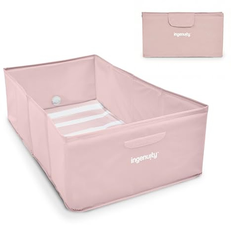 Ingenuity Tuckaway Bañera Plegable para Bebé, Rosa