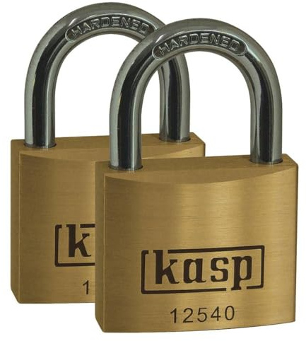 Kasp 125 Premium Brass Padlock 20mm Twin