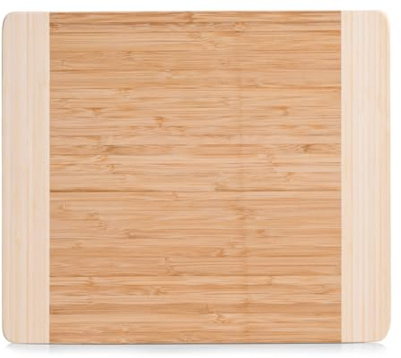 Zeller 25258 Schneidebrett 2-farbig 34 x 29 x 1.8 cm, Bamboo