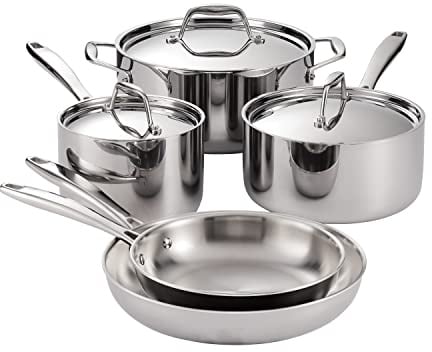 Tramontina Signature Tri-Ply Clad Stainless Steel 8-Pc Pots and Pans Set