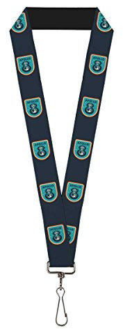 Buckle-Down Unisex-Erwachsene Schlüsselband-1.0-Apollo 8 Orbit Blau/Orange/Weiß Schlüsselanhänger, Mehrfarbig, Einheitsgröße