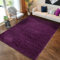 Carpettex Shaggy Tappeto Salotto Moderno 100 x 200 cm Viola-1 - Tappeto per scendiletto Camera da Letto, Soggiorno y Cucina - Tappeto Fluffy y Morbido, facile manutenzione, Monocromatico