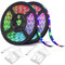 Sunboia RGB LED Strip Lights 2M 2Pack Flexible TV Backlight Bias Lighting LED Lights Waterproof 5050 with Battery Powered for Xmas Home DIY Desktop PC Music Festival Jellyfish Party Decorations