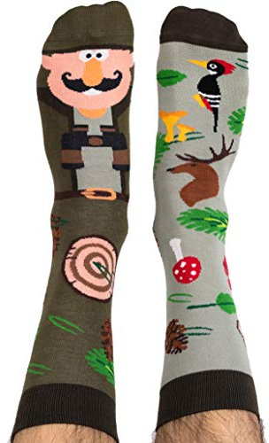 Nanushki unisex lustige verrückte Motiv Socken Chester Forester Förster (40-43 EU, Chester Forester)