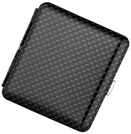 Sepilo Zigarettenetui Carbon Optik Etui mit Platz für 20 King Size bis 85mm inkl. 1 Turbo Feuerzeug Sturmfeuerzeug in Carbonoptik (Carbon #44)