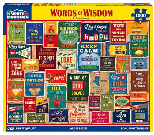 Words of Wisdom 1000 Piece Jigsaw Puzzle - White Mountain
