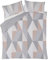 Sleepdown Parure de lit en Polaire Thermique avec Housse de Couette et taies d'oreiller-2 Places (200 x 200 cm) -Rose pâle, Polyester, Blush Pink Geo, Full