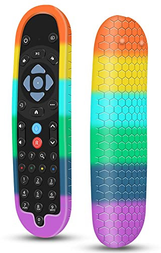 Silikon Hülle Schutzhülle für Sky Q Fernbedienung EC202 / EC201 Fernbedienungen Smart TV Remote Control Cover Case Anti-Rutsch Stoßfest für Sky Q 2020 Newest Bluetooth Voice Fernbedienung (Rainbow)