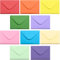 WAIZHIUA 100 Stück Mini Umschläge Set, 10,16x 6,85 cm 10 Farben Mini Briefumschläge Bunt für Geschenkkarte Hochzeit Geburtstag Party