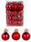 Btruely Weihnachtskugeln Rot,Christbaumkugeln Set 24 Stück,Weihnachtsdeko Bruchsicher,Christbaumschmuck Kunststoff,Baumschmuck Weihnachten Deko Anhänger,Weihnachtsbaum Deko Klein Kugeln (C, One Size)