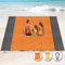 Henrycares Stranddecke Super Groß 275cm x 300cm für Strandurlaub Reisen Camping, Leicht und Tragbar, Schnelltrocknend Sandfrei und Wasserdicht - Orange