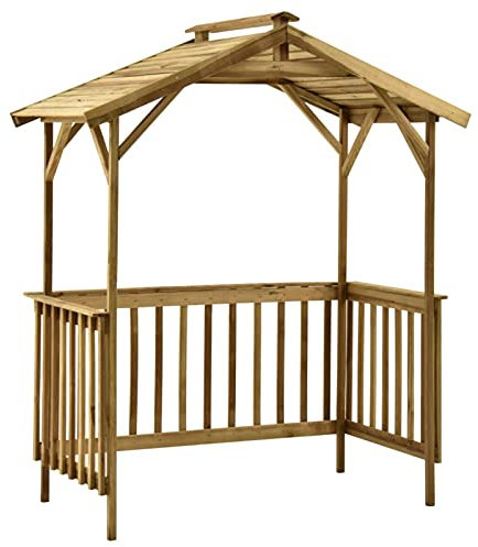 Keketa Grillpavillon Pavillion Holzunterstand Grillüberdachungen Grillunterstand Grillpavillon für Terrasse und Garten Kiefernholz Imprägniert 163,5x93x210 cm