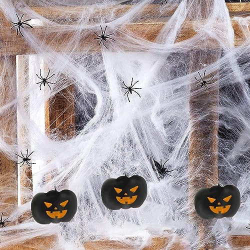 Spinnennetz Halloween Deko-1200 FT, 300g Spinnennetz + 60 Kleine Spinnen Halloween Party Deko Spinnen Deko Karneval Spinne Halloween Türdeko Decoration Outdoor