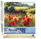 Figured'Art Peinture par Numéro Adulte Coquelicots champêtres - Activité Manuelle Kit de Loisir Créatif DIY Numéro d'Art Complet - 40x50cm avec châssis en bois à monter