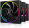 ID-COOLING AF-127-K-TRIO 120mm Case Fan ARGB FDB Bearing PC Fan Daisy Chain Connector Computer Fan for Radiator/CPU Air Cooler/Computer Case, 3 Pack, Black