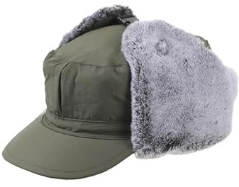 FakeFace Unisex Schirmmütze mit ohrenschützer gefüttertes Basecap Herren Winter Dicke Mütze Kappen Golf Cap Fliegermütze Wintermütze Windschutz Baseballcap mit Schirm und Ohrenklappen