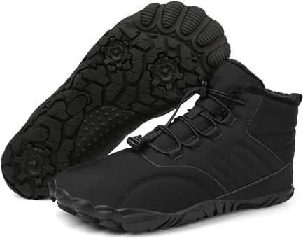 Deedlite Barfußschuhe Damen Winter, Extrem Warme Gefütterte, Winterschuhe Herren Wasserdicht, Outdoor Winterstiefel