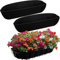 Lot de 3 doublures rectangulaires en tissu pour jardinière de fenêtre - 76,2 cm - Insert en fibre pour pot de fleurs à suspendre au mur de jardin, fleurs, légumes