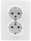 Electric Wall Outlet, Round Hole Plug Socket, 16 Amp Wall Outlet Receptacles EU Standards Wall Plate 250V Charging Cable Outlet For Hotel