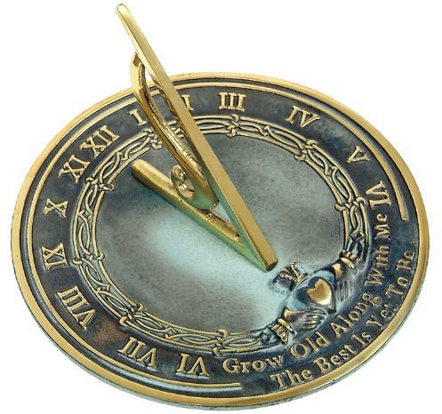 Rome RM2308 Brass Sundial Grow Old With Me