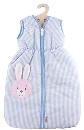 Heless 1193 - Schlafsack für Puppen, mit Bären- oder Hasenapplikation, Reißverschluss, kuschelweich, 1 von 2 Designs (zufällige Auswahl), Größe 28 - 35 cm