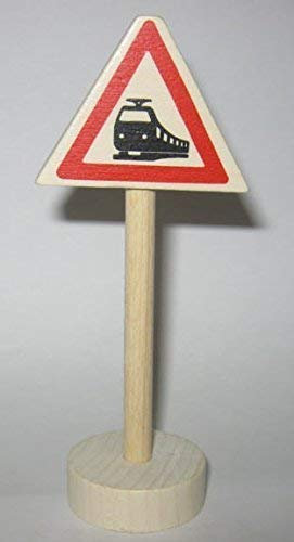 nic - Holzspielzeug Unbegrenztes Straßenschild mit Bahnübergang
