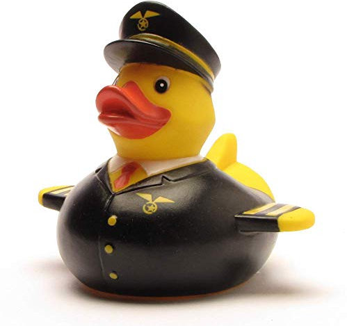 DUCKSHOP I Pilot Badeente I Quietscheente I L: 11 cm