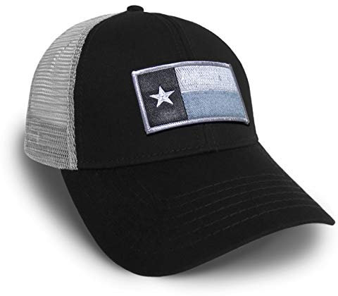Baseballkappe mit Texas-Flagge, Schwarz und Grau