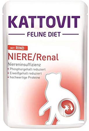 Kattovit Feline Diet Niere/Renal Rind, 85 g - 24 stück