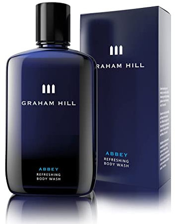 GRAHAM HILL Abbey Refreshing 2 in 1 Hair & Body Wash, 250 ml Moisturizing Mens Shower Gel for Everyday Body Care and Sensitive Skin, Woody- Bergamot Scent, Mens Body Wash and Nurturing Shampoo