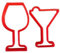 Wine and Margarita Glasses Cookie Cutter
