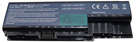 GOLEMON 11,1V 5200mAh 58Wh AS07B41 AS07B31 AS07B61 AS07B71 Batterie de Rechange du Acer Ordinateur Portable Compatible avec Acer Aspire 5230/5530 / 5730/5739 / 5930/6530 / 6930