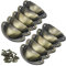 Retro Vintage Kitchen Cabinet Knobs 10 Pieces Cupboard Door Drawer Pull Handles Metal Cup Knobs with Screws (Brushed Bronze)