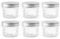 Danmu Art 6pcs 100ml Small Glass Jars with Aluminum Screw Top Mini Mason Jar for Caviar, Jam, Spices, Yogurt Pudding