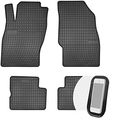 moto-MOLTICO Gummimatten Auto, 4-teiliges Set, Allwetter Gummi Fußmatten, Antirutsch & Wasserfest Autoteppiche - passend für Opel Corsa D 2006-2014, Opel Adam 2012-2019