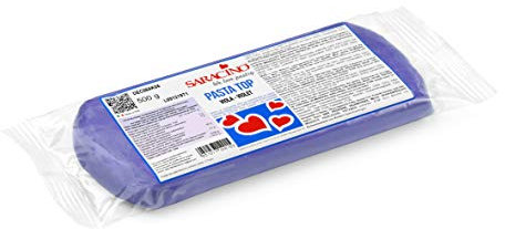 Saracino Pâte À Sucre Top Violet De Couverture De 500 Gr Made In Italy