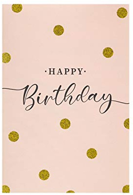 bsb - Herzlichen Glückwunsch Karte zum Geburtstag 11,5 x 17,0 cm - hochwertige Geburtstagskarte mit Umschlag - schöne Geburtstagskarten für Frauen & Männer - Happy Birthday Karte mit Gold Details