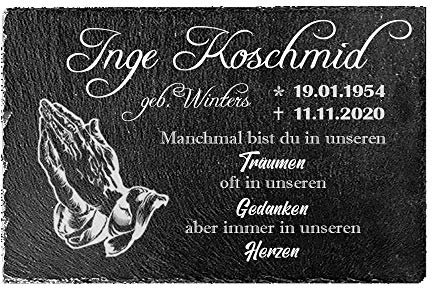 RaRu GRABPLATTE/GEDENKTAFEL mit Gravur, für den Innen- und Außenbereich geeignet.